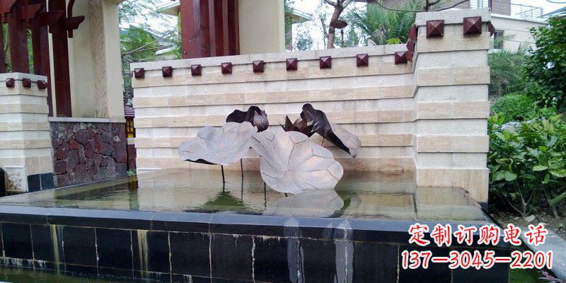 益阳锻铜荷叶雕塑