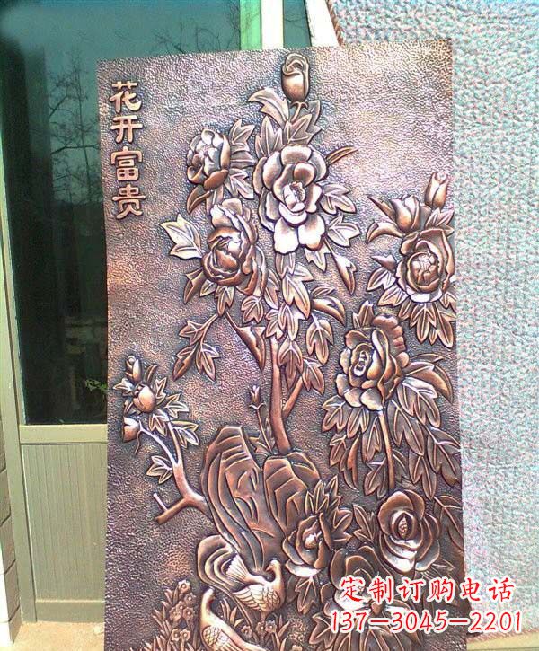 益阳锻铜牡丹雕塑