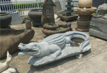 益阳动物雕塑大理石鳄鱼