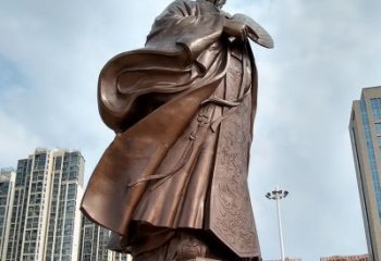 益阳珍贵的雕塑艺术--诸葛亮卧龙先生