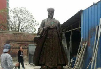 益阳典雅大型立式诸葛亮铜雕