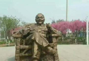 益阳中领雕塑邓小平坐式铜雕