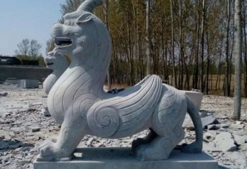 益阳独角兽雕塑，神兽石雕带你穿越回古老神话中