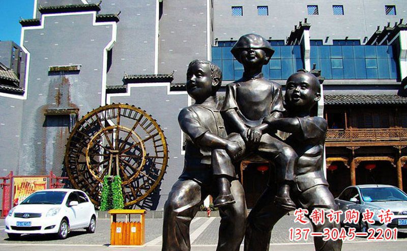 益阳精美儿童小品铜雕