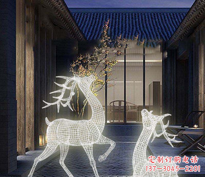 益阳发光精致梅花鹿雕塑