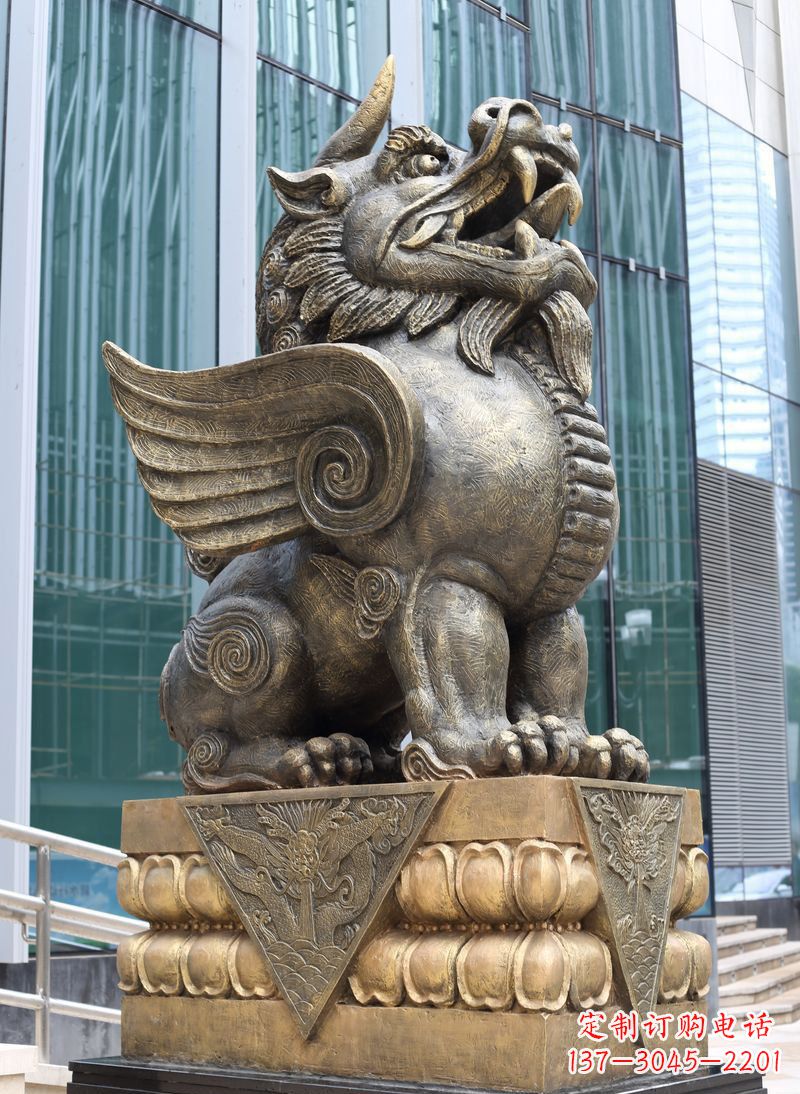 益阳精美独角兽铜雕