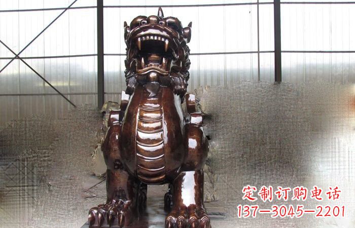 益阳来自古老文化的獬豸铜雕