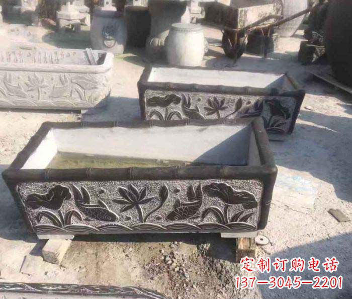 益阳精美仿古石水缸雕塑