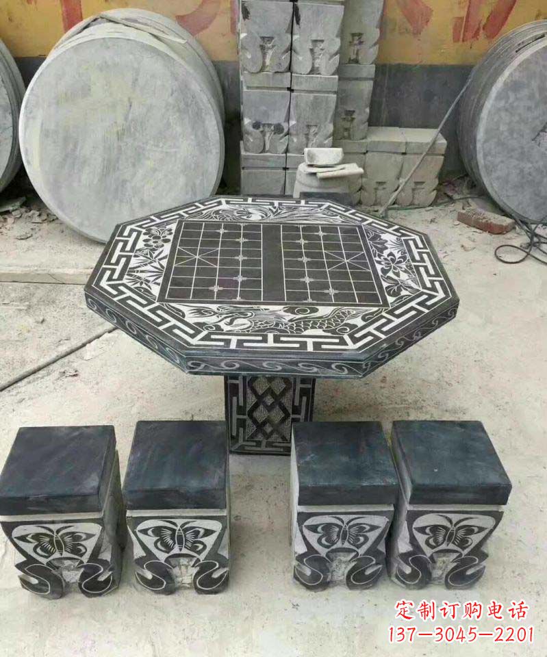 益阳仿古石桌凳雕塑