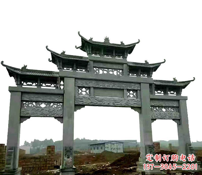 益阳中领雕塑精美牌坊石雕，高品质时尚艺术