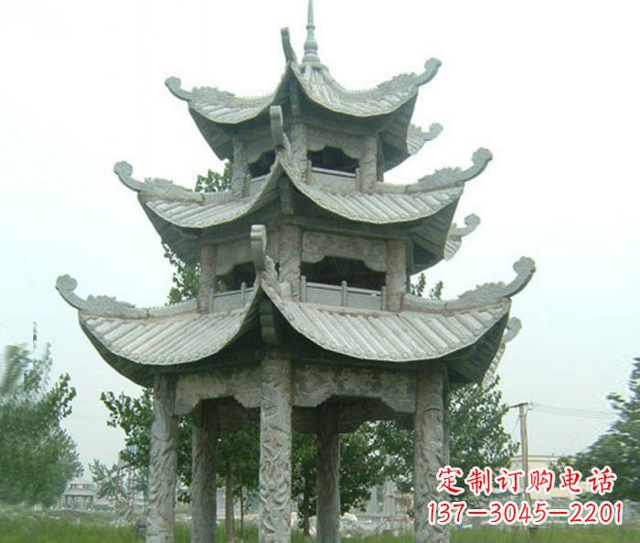 益阳中领雕塑凉亭石雕