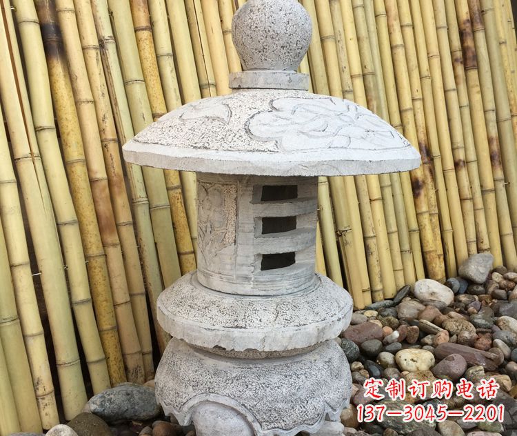 益阳仿古公园照明灯笼石雕