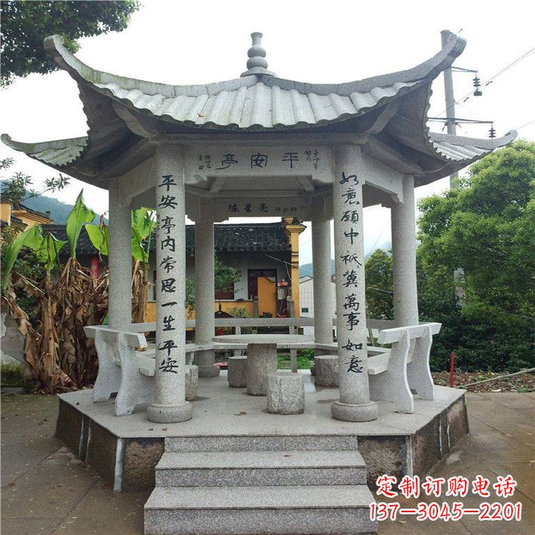 益阳精美大理石凉亭雕塑