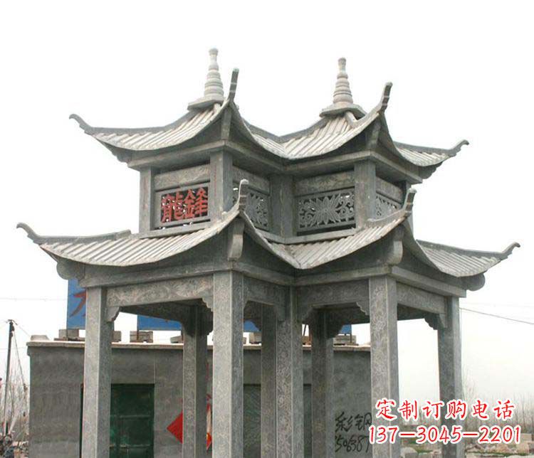 益阳仿古凉亭石雕艺术品