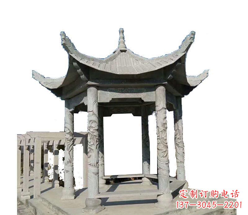 益阳传统风格凉亭石雕