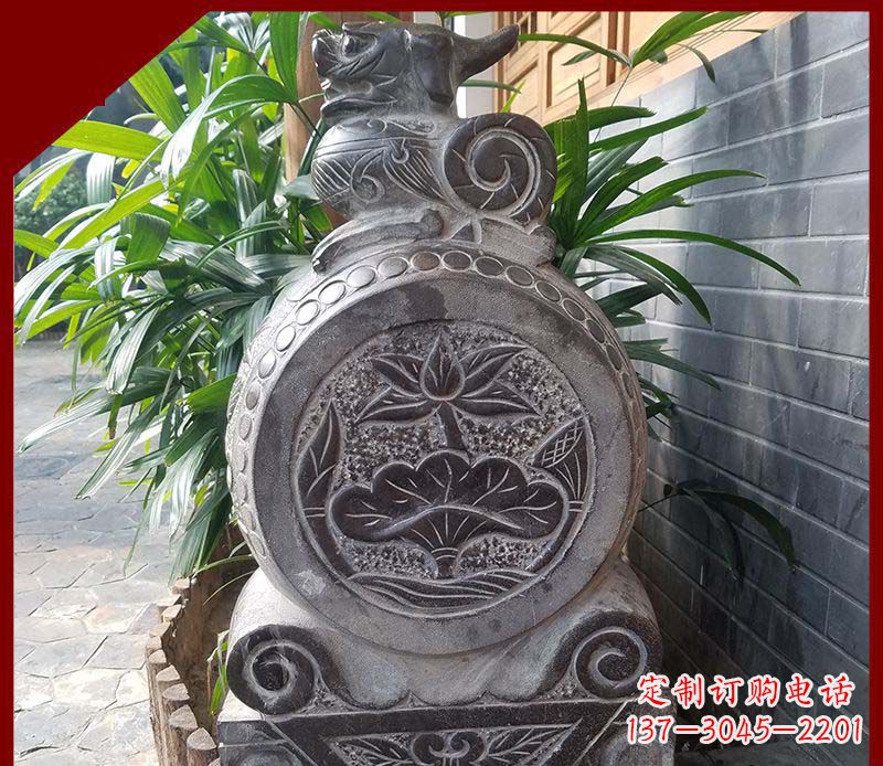 益阳精致仿古门墩雕塑