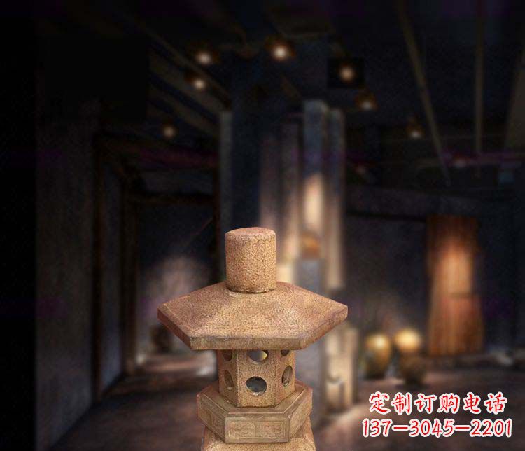 益阳仿古石灯公园石雕