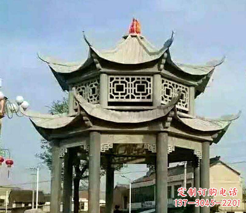 益阳精美仿古石凉亭雕塑
