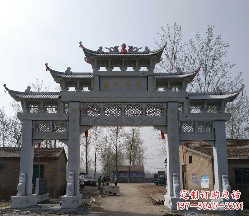 益阳仿古石牌坊石雕