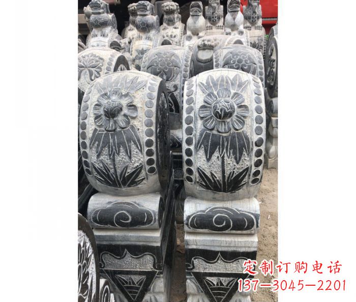 益阳仿古石门墩镇宅抱鼓石雕塑