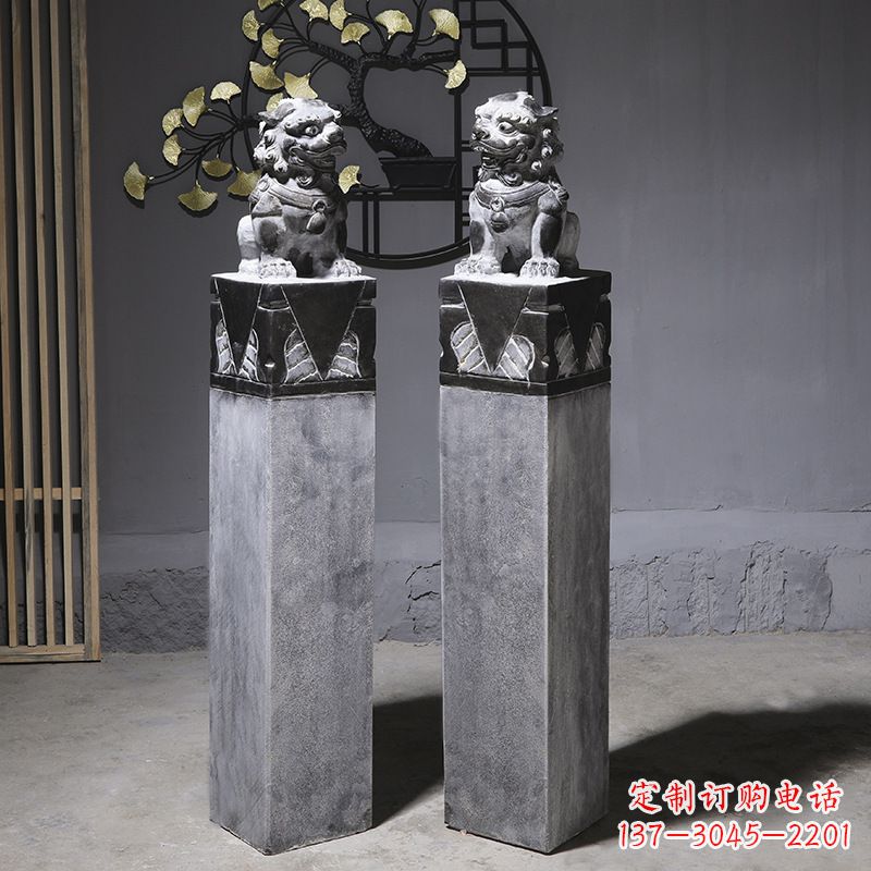 益阳仿古石狮子雕塑