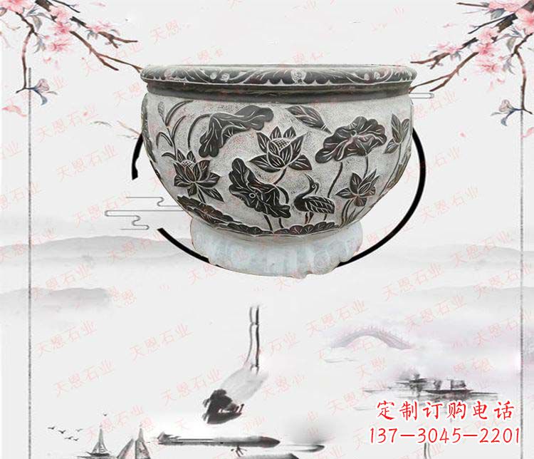益阳仿古石水缸石浮雕石雕,欧式古典设计