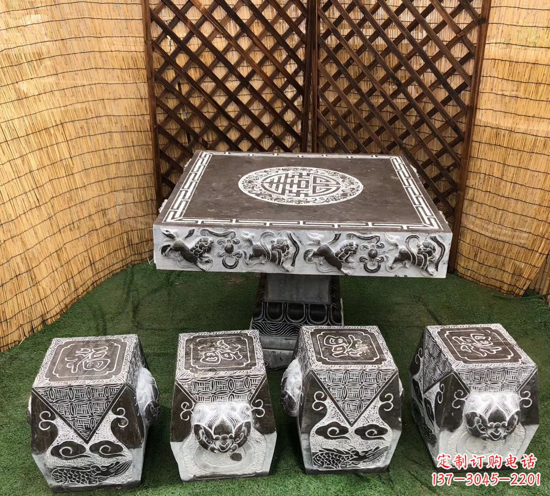 益阳仿古石桌凳公园景观石雕