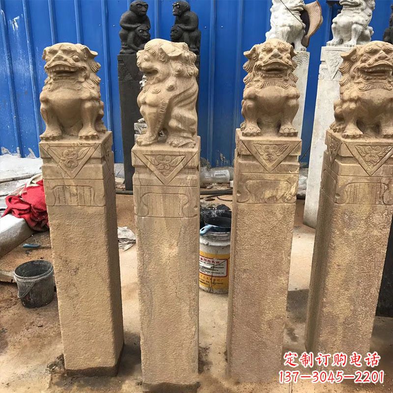 益阳仿古拴马桩石雕塑——傅雕你的精美时光