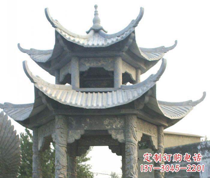 益阳仿古双层石雕凉亭