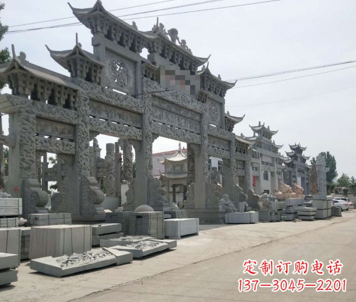 益阳传统风格牌坊雕塑