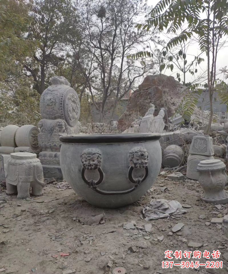 益阳仿古石雕水缸雕塑