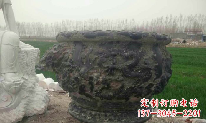 益阳仿古圆形水缸石雕