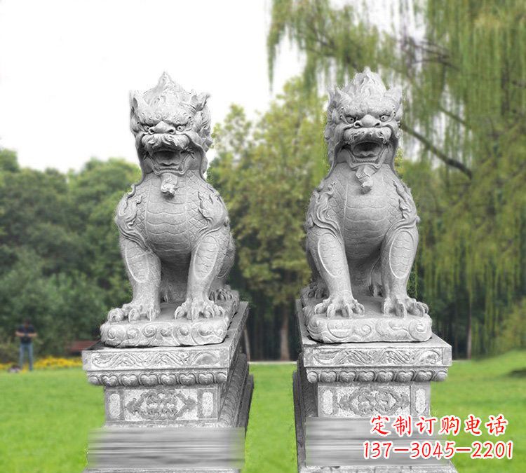 益阳仿古坐式麒麟石雕