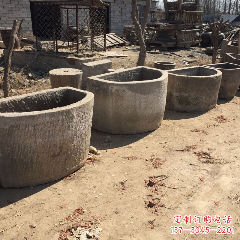 益阳仿古做旧弧形石槽