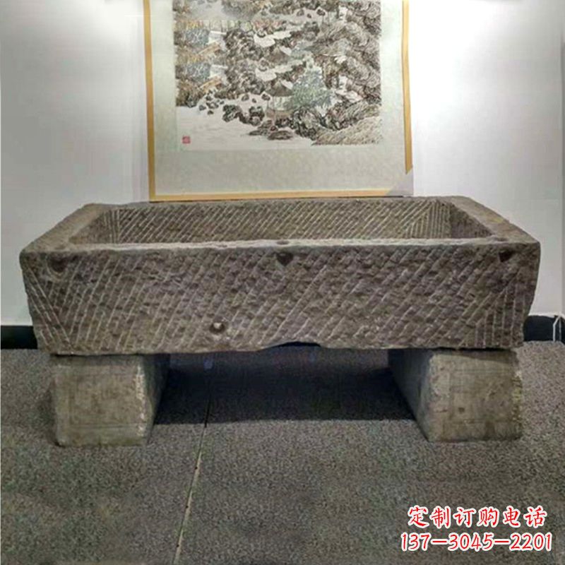 益阳仿古做旧石槽雕塑