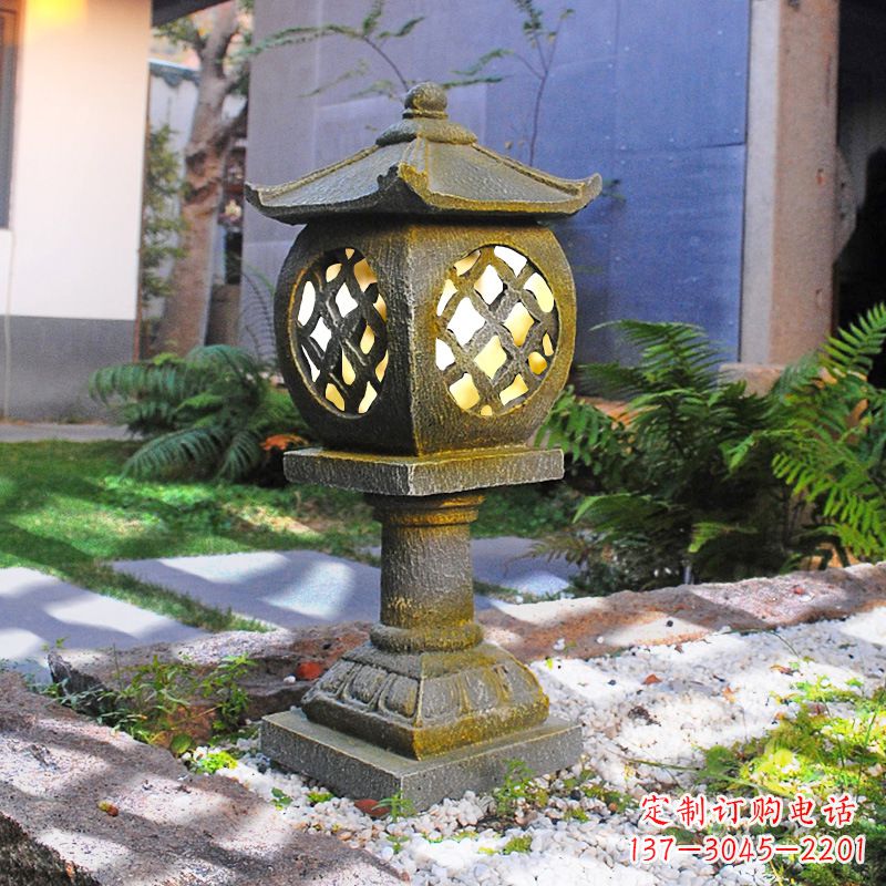 益阳仿古庭院石雕灯笼,精美雕刻点亮家园