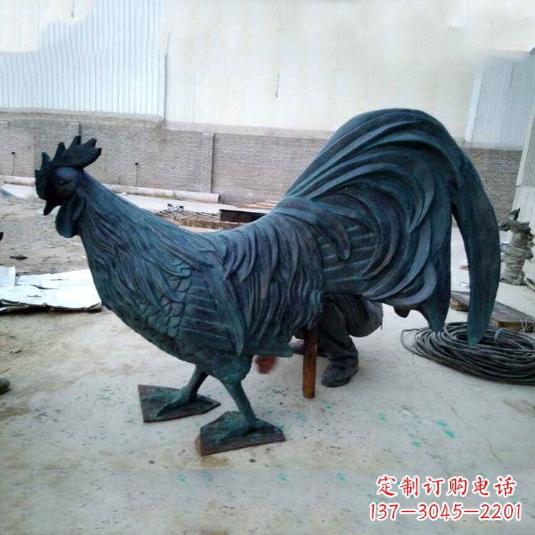 益阳古典铜雕公鸡