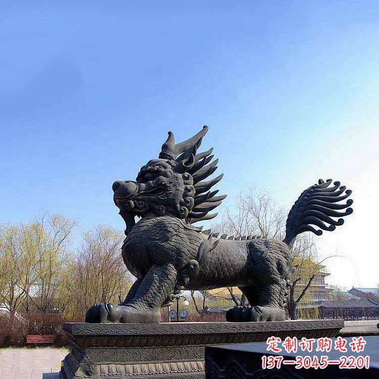 益阳古典麒麟雕塑,精美绝伦