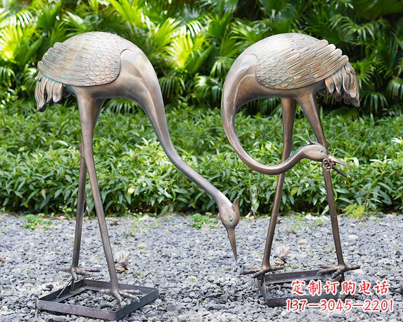 益阳传统文化铸造仙鹤雕塑