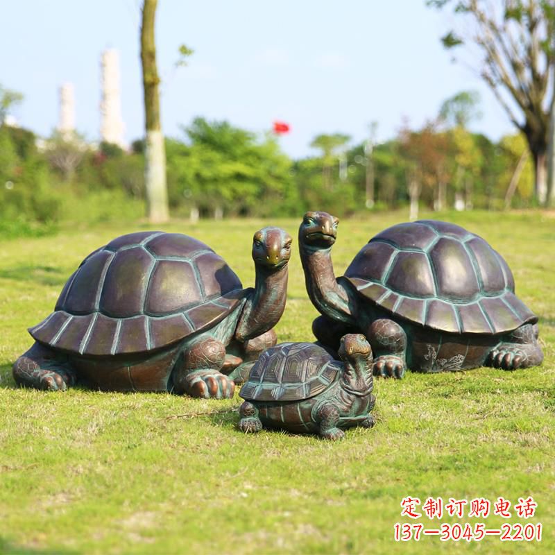 益阳仿铜做工精美的乌龟雕塑摆件