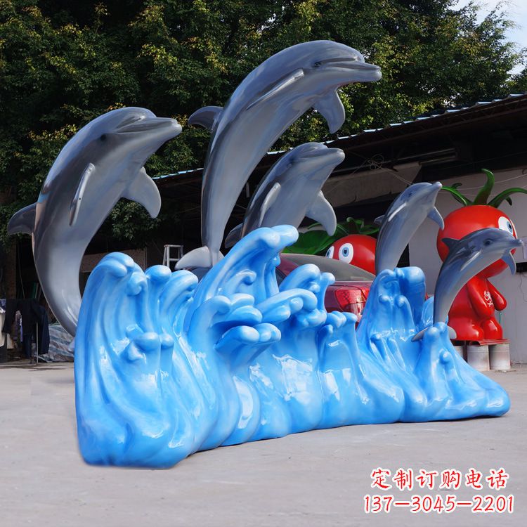 益阳仿真海豚玻璃钢雕塑