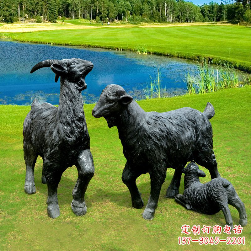 益阳 雕刻经典,匠心独具,黑山羊雕塑