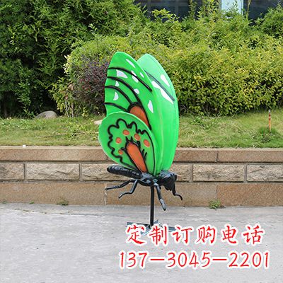益阳大号蓝色蝴蝶定制雕塑
