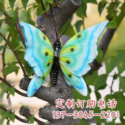 益阳仿真蝴蝶_小号湖蓝色17x17x10