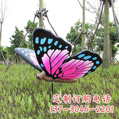 益阳仿真蝴蝶_紫蓝黑款100x95x60