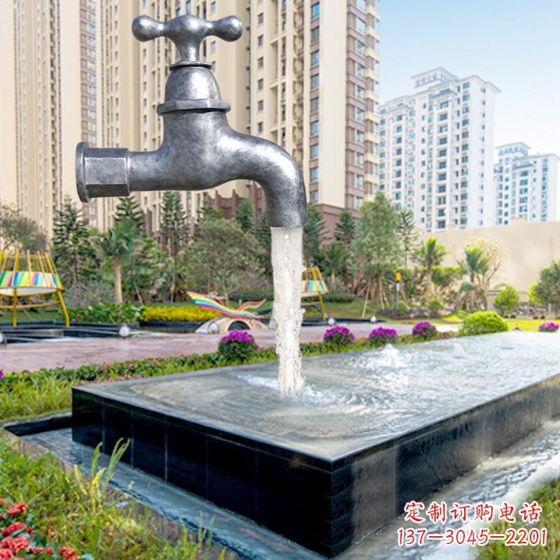 益阳仿真水龙头流水喷泉雕塑