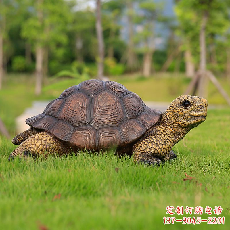 益阳玻璃钢乌龟雕塑草坪摆件