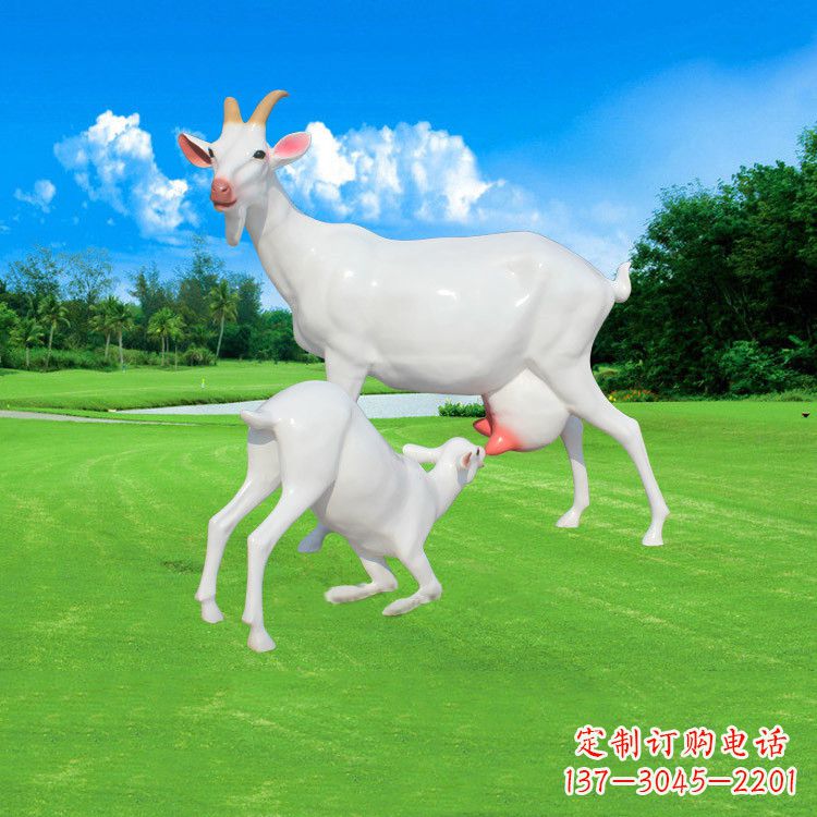 益阳精美仿真羊羔羊跪乳雕塑
