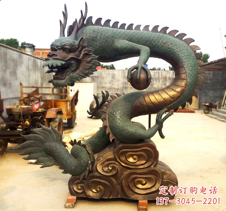 益阳精致铜雕飞龙珠
