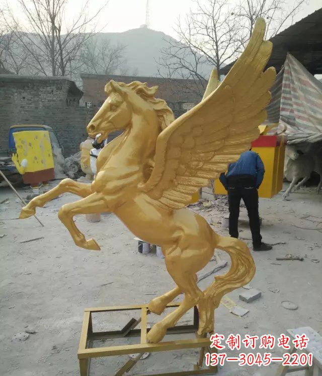 益阳飞马动物铜雕,精美细腻